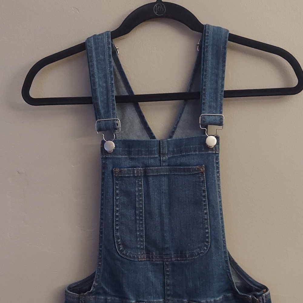 MADEWELL XS Denim Overalls in Jansing Wash with Frayed Hems - Picture 6 of 16